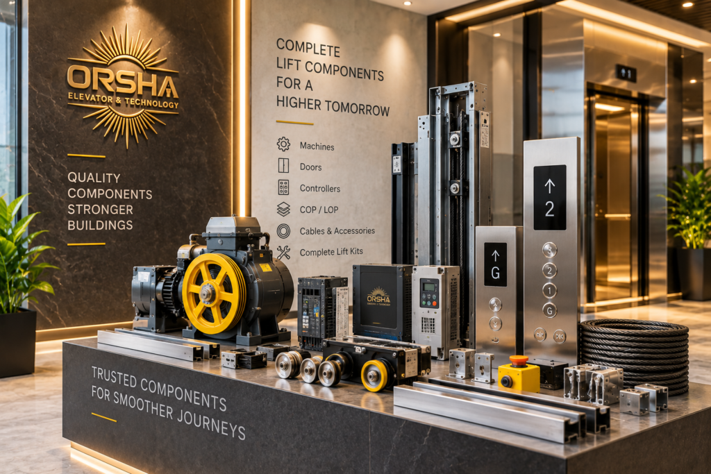 ORSHA lift components and complete elevator kits for lift companies