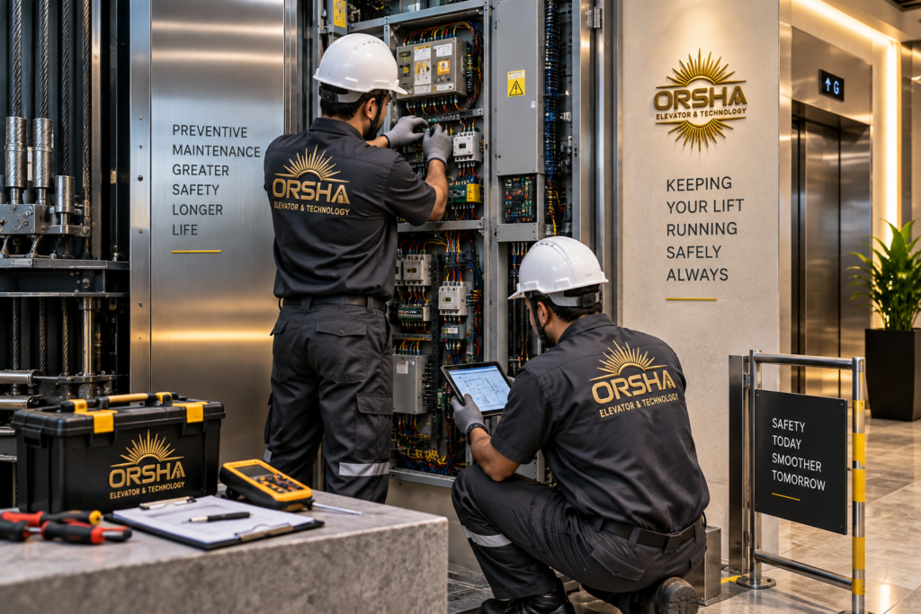 ORSHA Passenger Lift AMC maintenance and elevator service in Kolkata